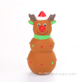 Оптовая рождественская латексная игрушка собака резиновая игрушка